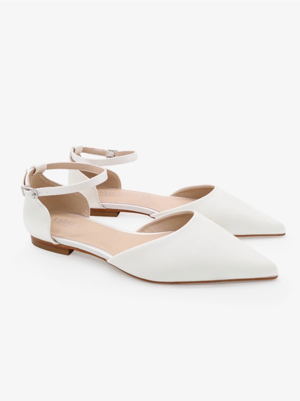 Kailee P Satin Pointy Toe Wedding Flats